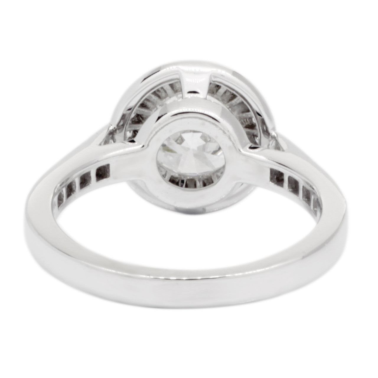 Exclusive Tiffany & Co. 950 Platinum 1.53 Carat Diamond Embrace Ring — Back View