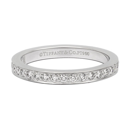 Exclusive Tiffany & Co. Platinum Diamond Half Eternity Ring — Front View
