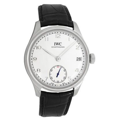 Exclusive IWC Stainless Steel Portugieser Hand-Wound Eight Days IW510203 — Front View
