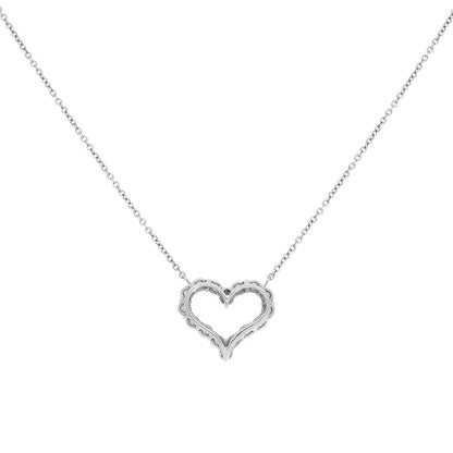 Exclusive Tiffany & Co. Platinum & Diamond  Small  Hearts Pendant — Side View