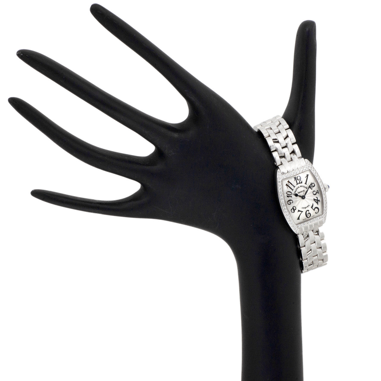 Exclusive Franck Muller Stainless Steel Cintree Curvex Diamond Watch 1752 QZ DP ACB ACE — Back View