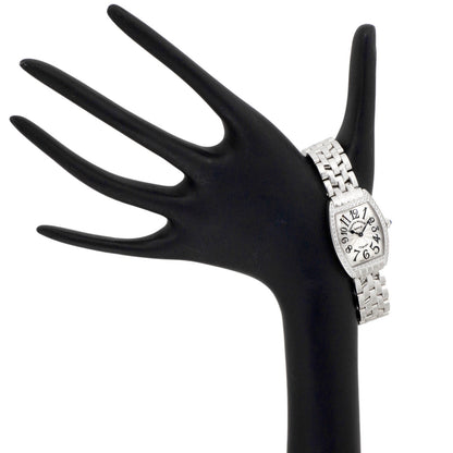 Exclusive Franck Muller Stainless Steel Cintree Curvex Diamond Watch 1752 QZ DP ACB ACE — Back View