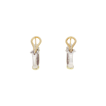 Exclusive 10K White & Yellow Gold 0.42 Carat Diamond Earrings — Side View