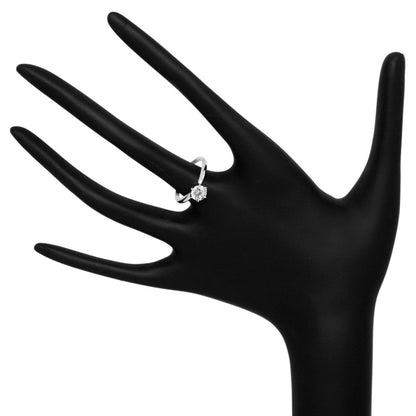Exclusive 14K White Gold 1.00 Carat Diamond Solitaire Ring — 3.5 — Top View