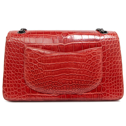Exclusive Chanel  Red Alligator Reissue 2.55 Double Flap 226 — Top View