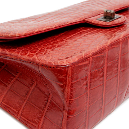 Exclusive Chanel  Red Alligator Reissue 2.55 Double Flap 226 — Lifestyle View