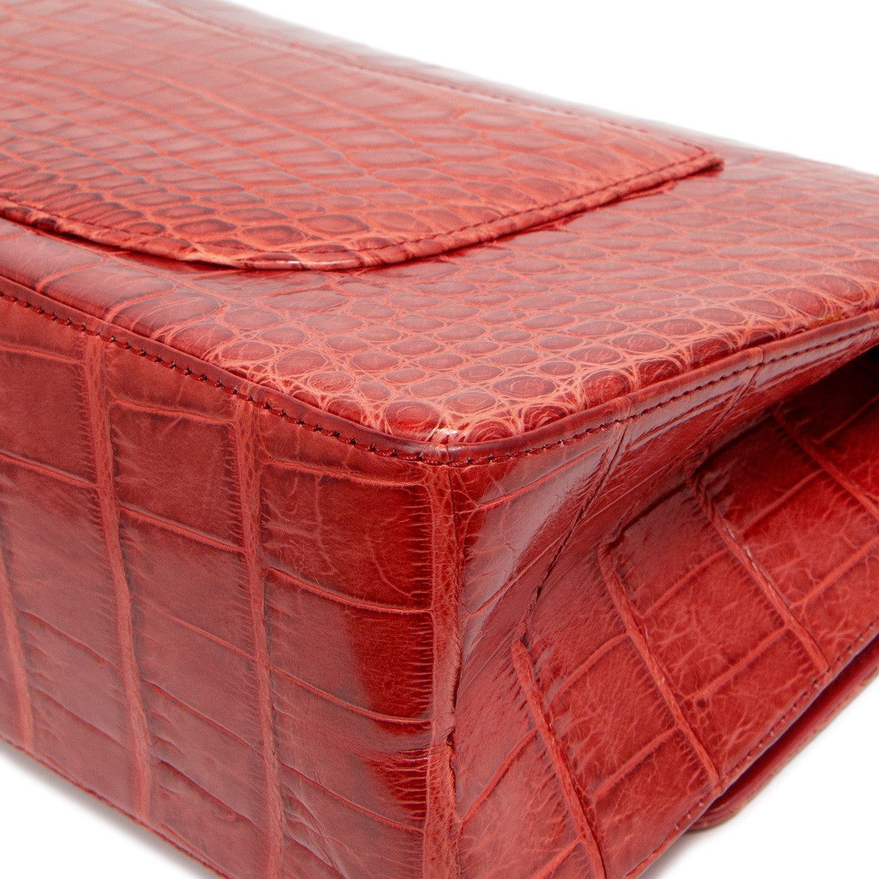 Exclusive Chanel  Red Alligator Reissue 2.55 Double Flap 226 — Alternate View 9