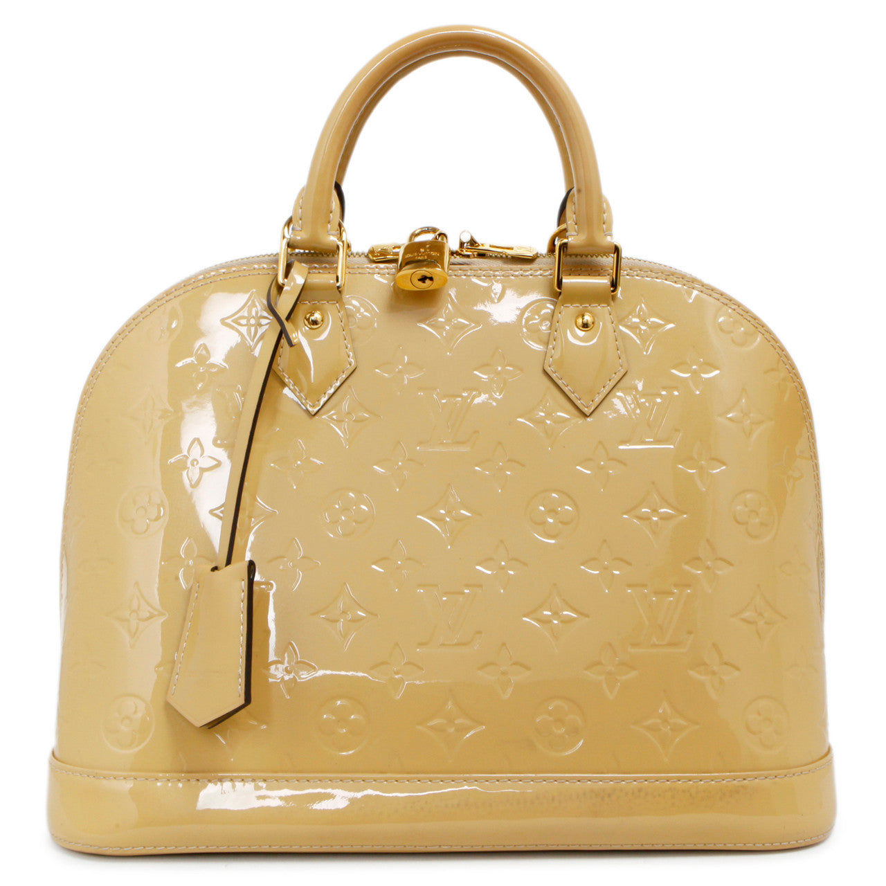 Exclusive Louis Vuitton Citrine Vernis Alma PM — Side View
