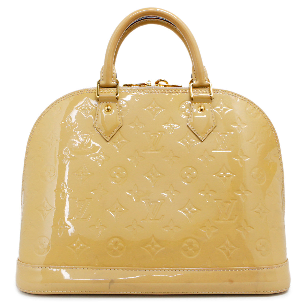 Exclusive Louis Vuitton Citrine Vernis Alma PM — Back View