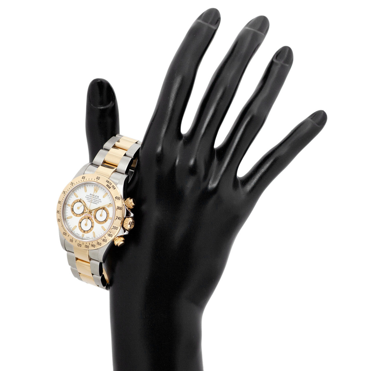 Exclusive Rolex 18K Yellow Gold & Stainless Steel Cosmograph Daytona 16523 — Top View