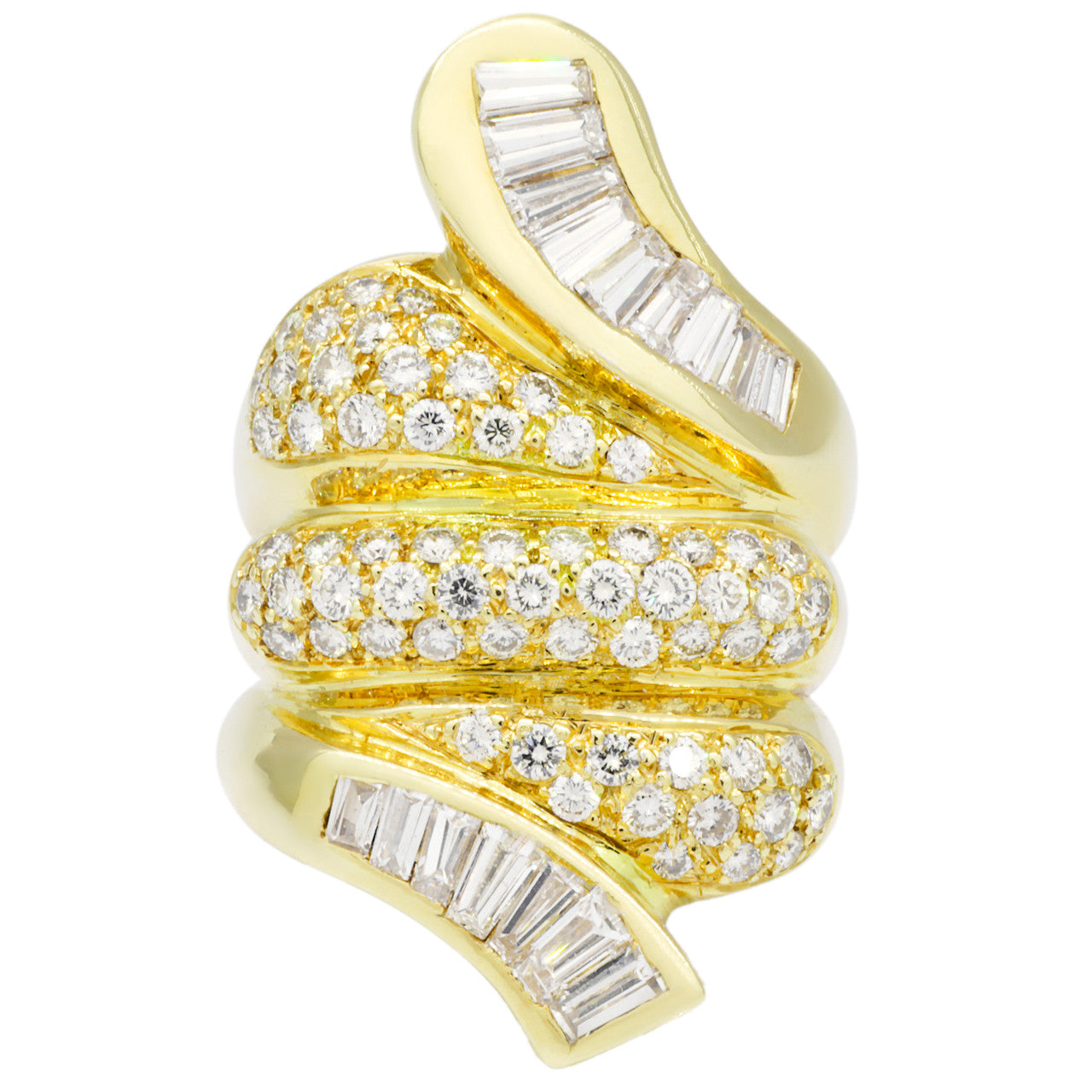 Exclusive 18K Yellow Gold 2.32 Carat Diamond Ring — 5 — Front View