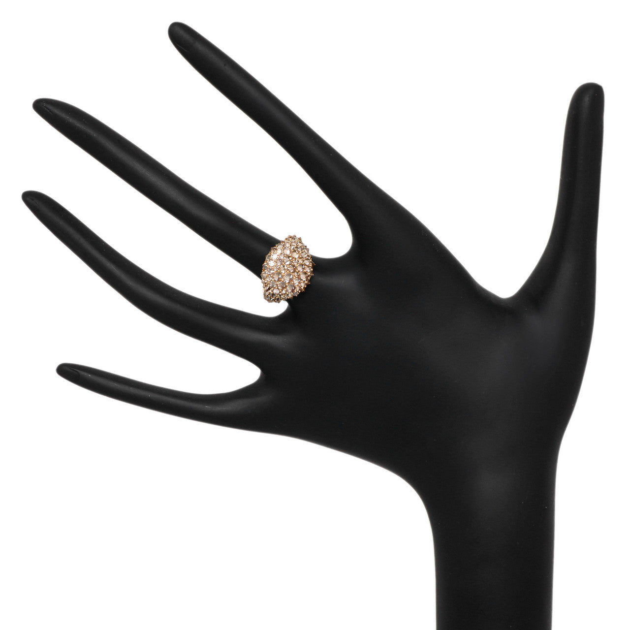 Exclusive David Yurman 18K Rose Gold & Cognac Diamond Signature Pinky Ring — Top View