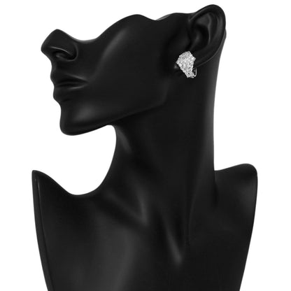 Exclusive 18K White Gold 3.80 Carat Diamond Earrings — Back View