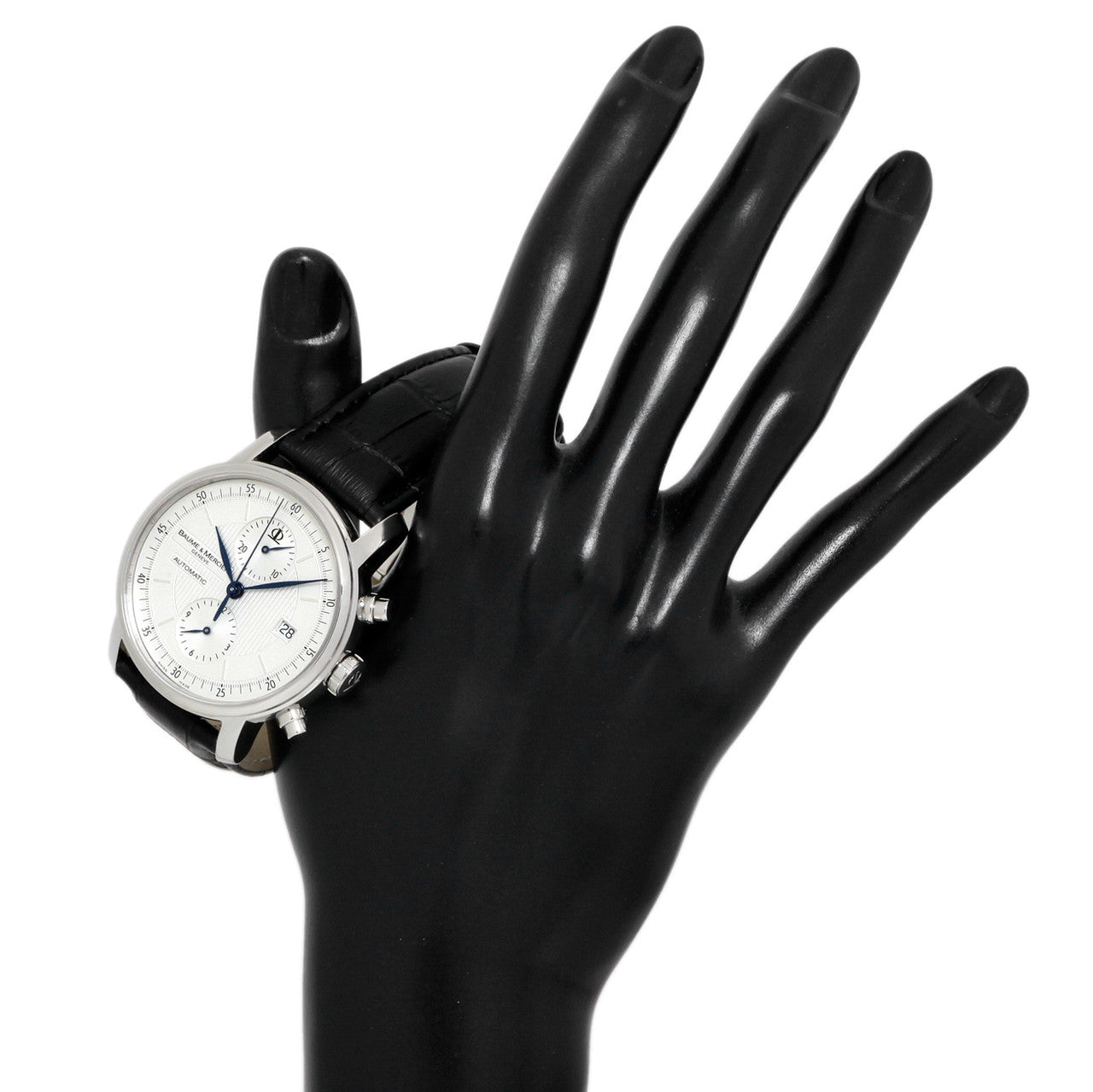 Exclusive Baume & Mercier Stainless Steel Classima Chronograph 65560 — Detail View