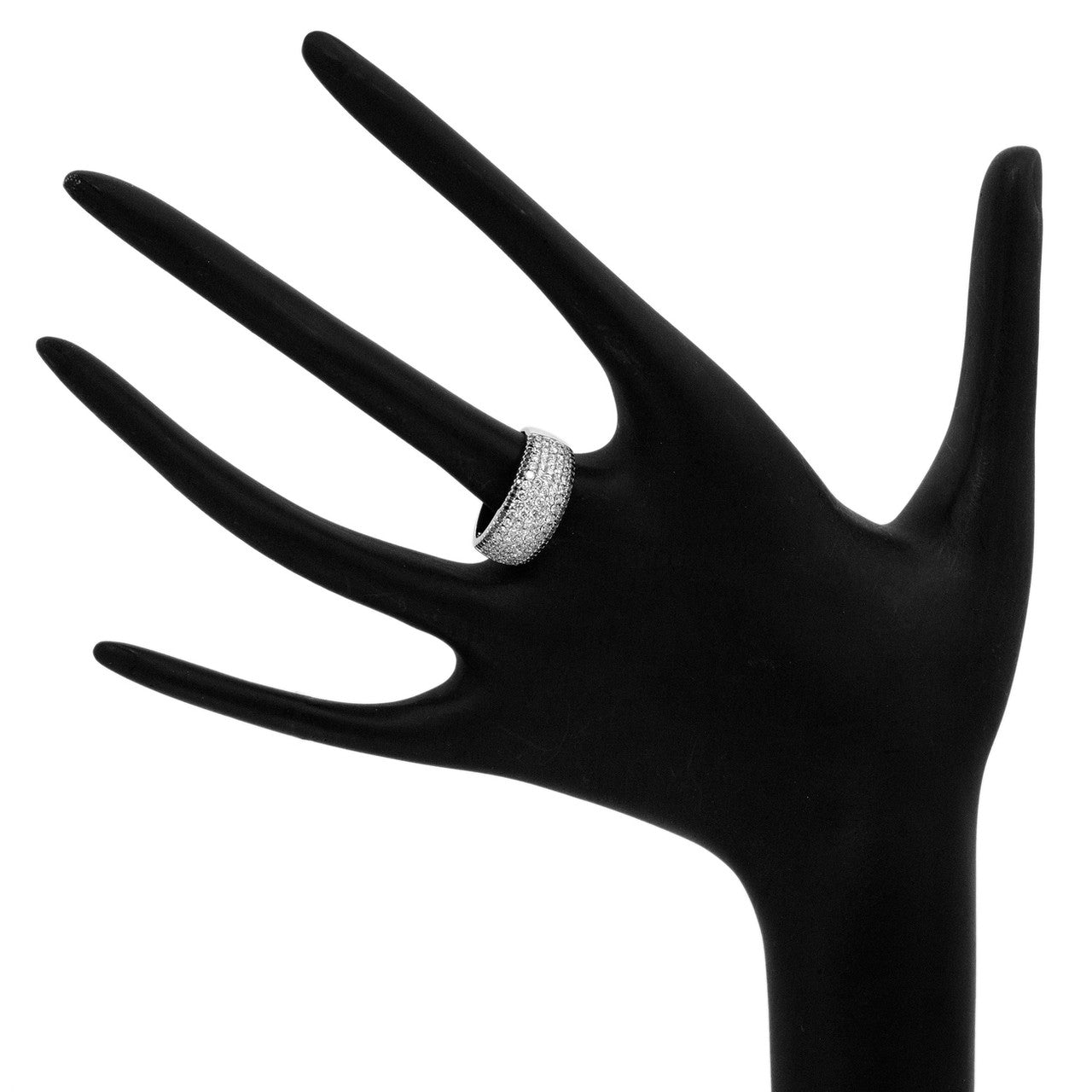 Exclusive 18K White Gold Framed Black Diamond Ring — 5 — Back View