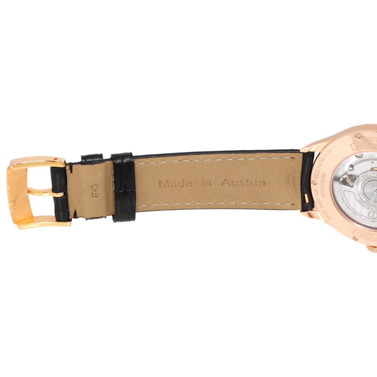 Exclusive Baume & Mercier 18K Rose Gold Clifton Automatic M0A10104 — Top View