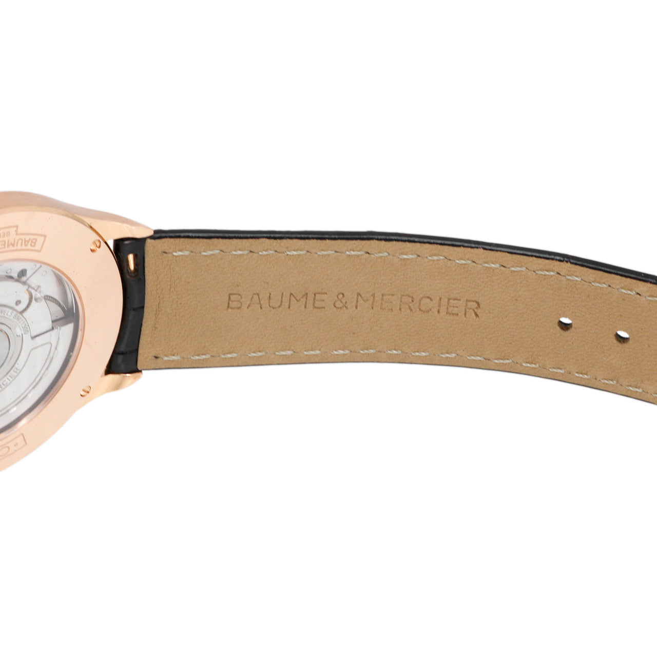 Exclusive Baume & Mercier 18K Rose Gold Clifton Automatic M0A10104 — Back View