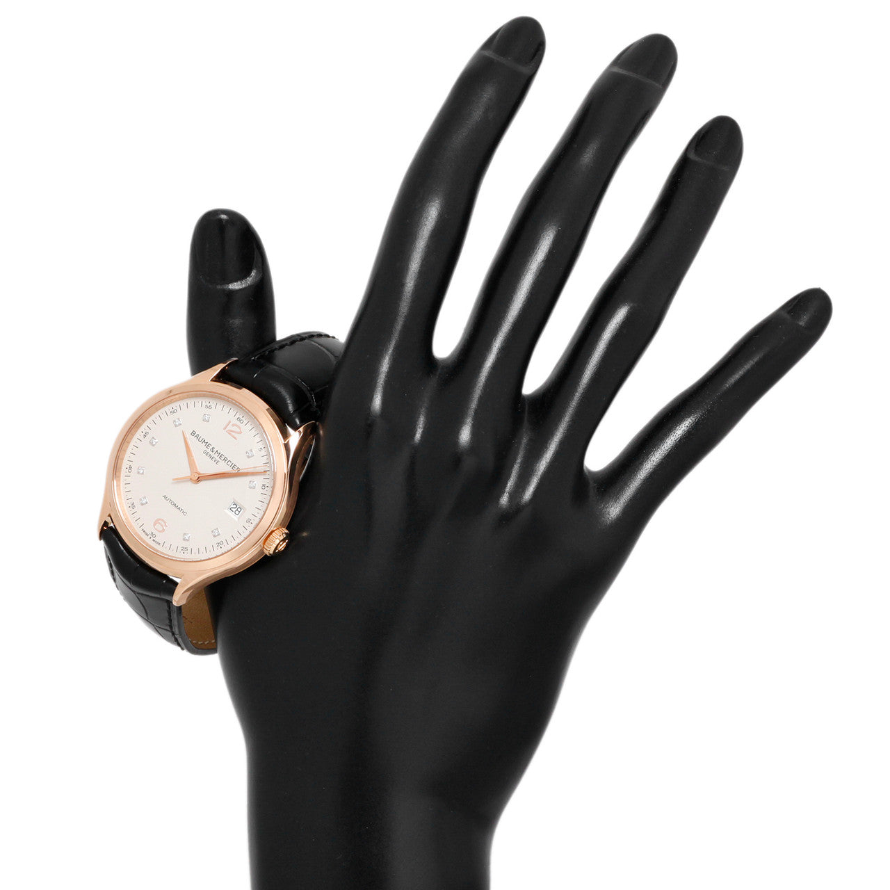 Exclusive Baume & Mercier 18K Rose Gold Clifton Automatic M0A10104 — Side View