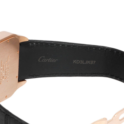 Exclusive Cartier 18K Rose Gold Santos Dumont Power Reserve W2020067 — Detail View