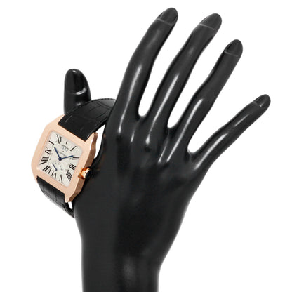 Exclusive Cartier 18K Rose Gold Santos Dumont Power Reserve W2020067 — Lifestyle View