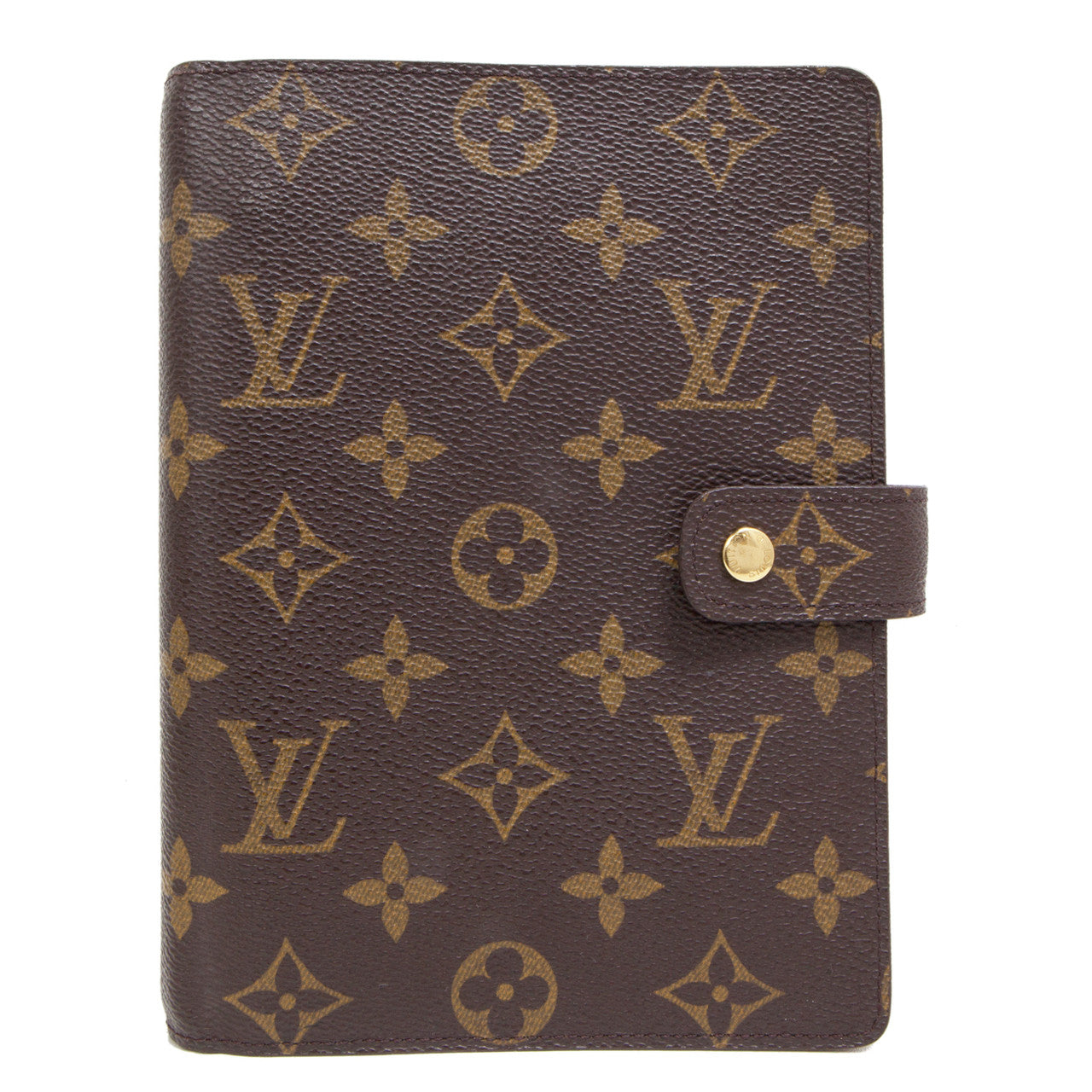 Exclusive Louis Vuitton Monogram Medium  Ring Agenda Cover — Front View