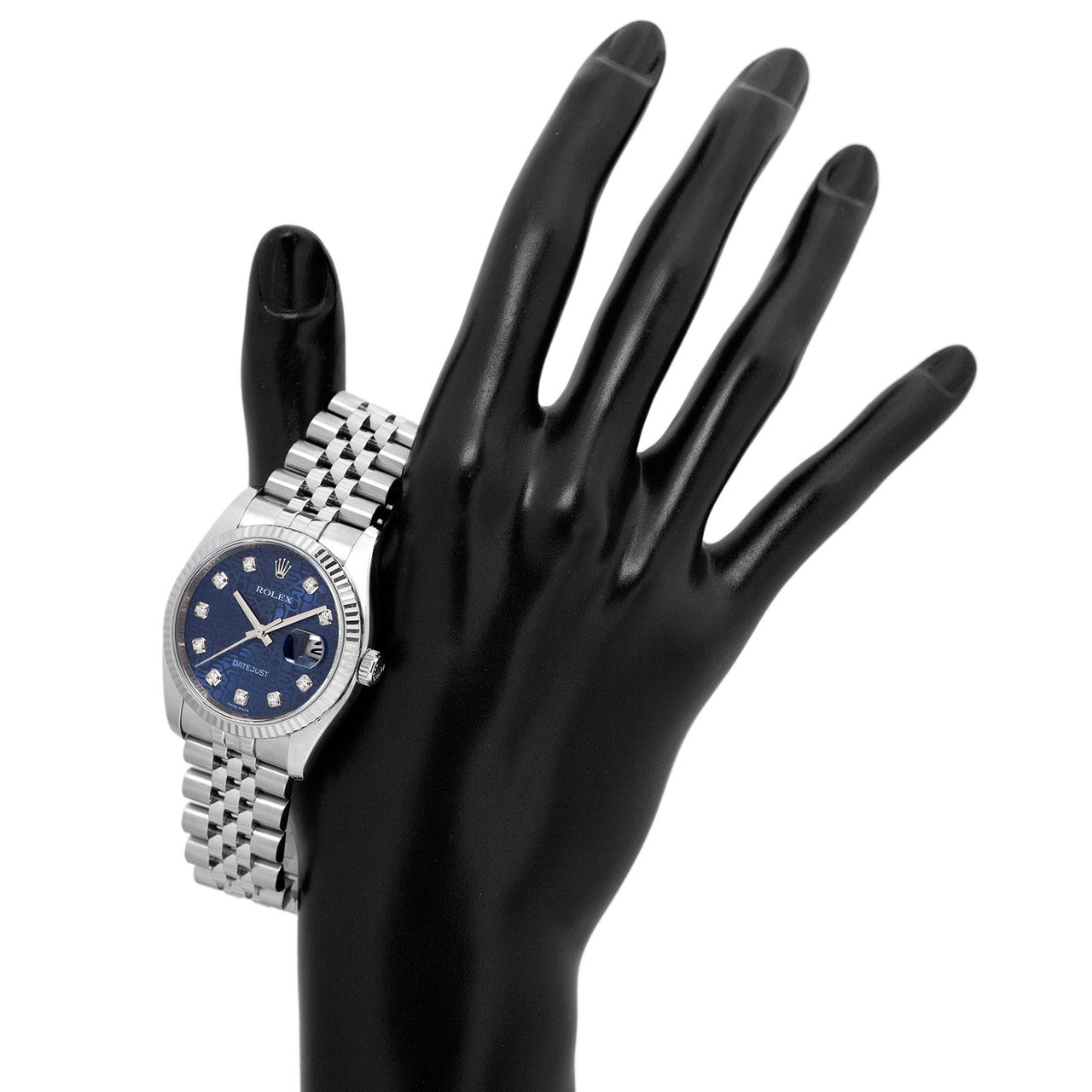 Exclusive Rolex Stainless Steel Diamond Dial 36mm Datejust 116234 — Top View