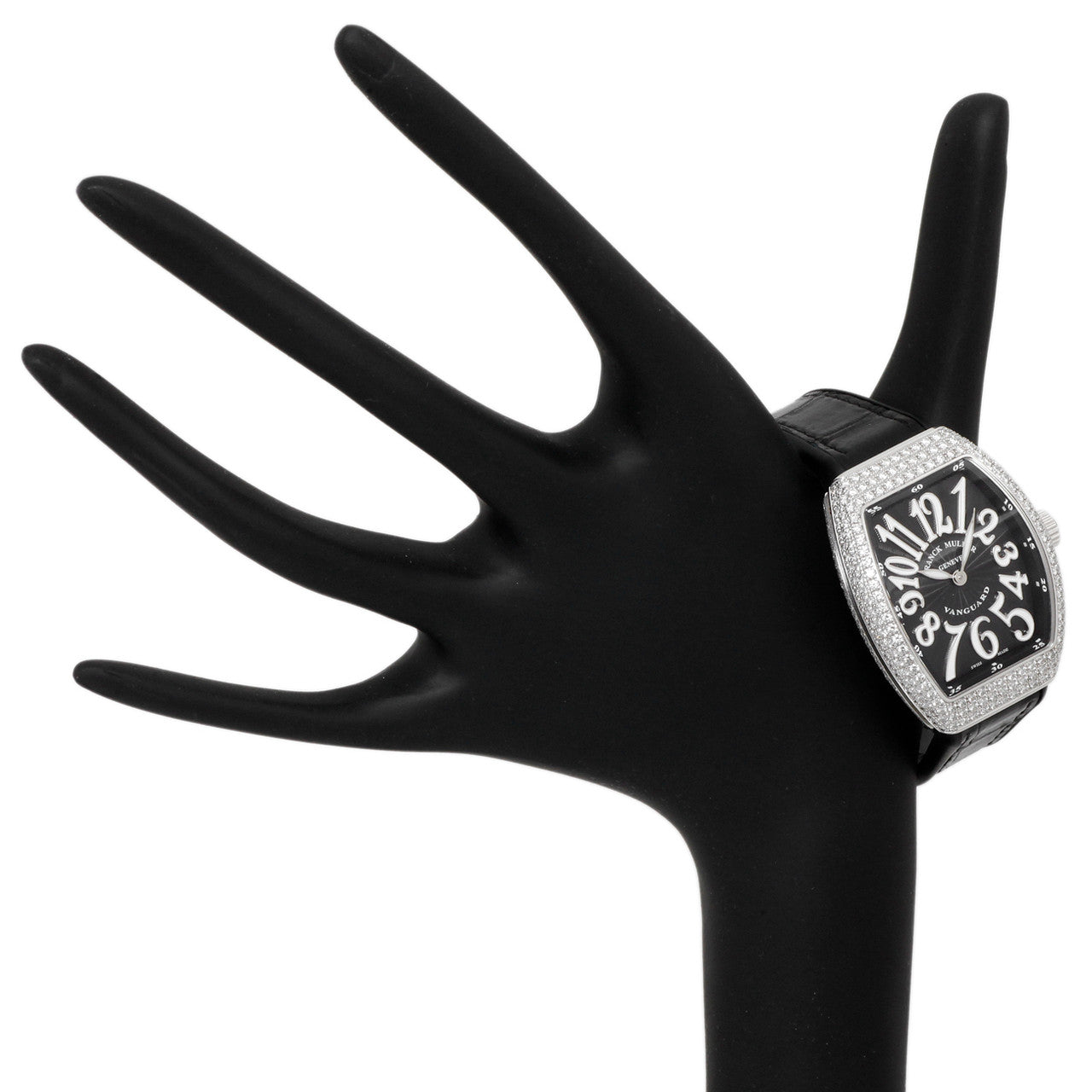 Exclusive Franck Muller Stainless Steel & Diamond Vanguard Quartz Watch V32 QZ D — Side View