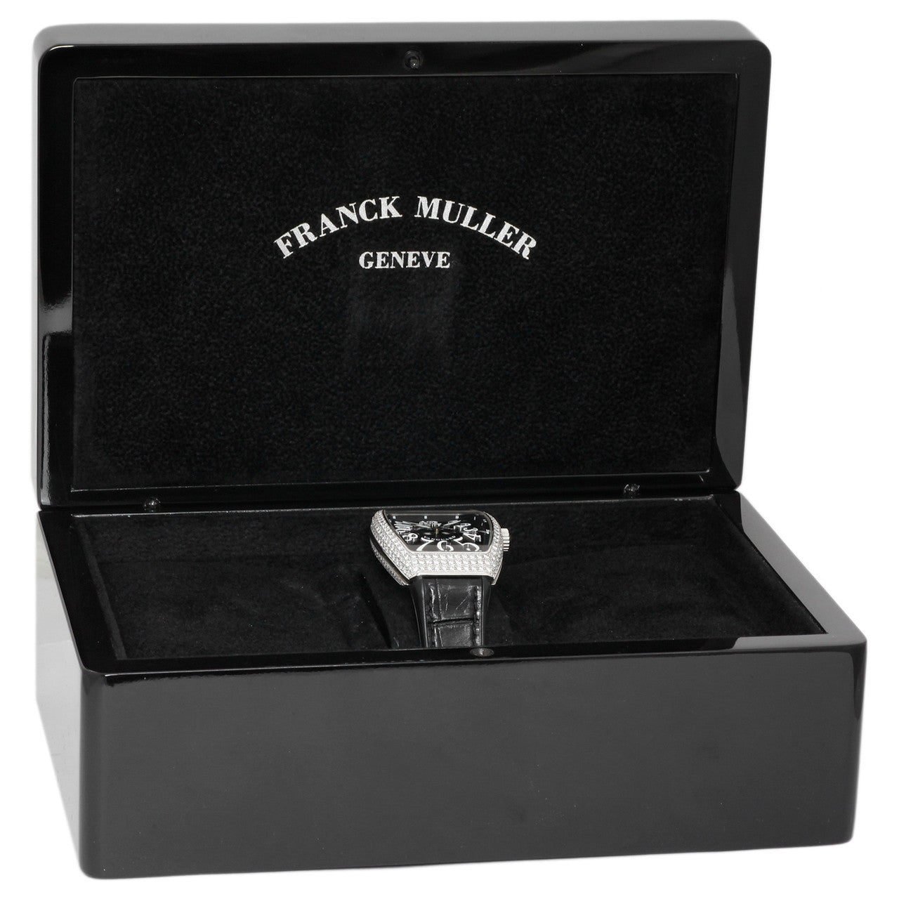 Exclusive Franck Muller Stainless Steel & Diamond Vanguard Quartz Watch V32 QZ D — Back View