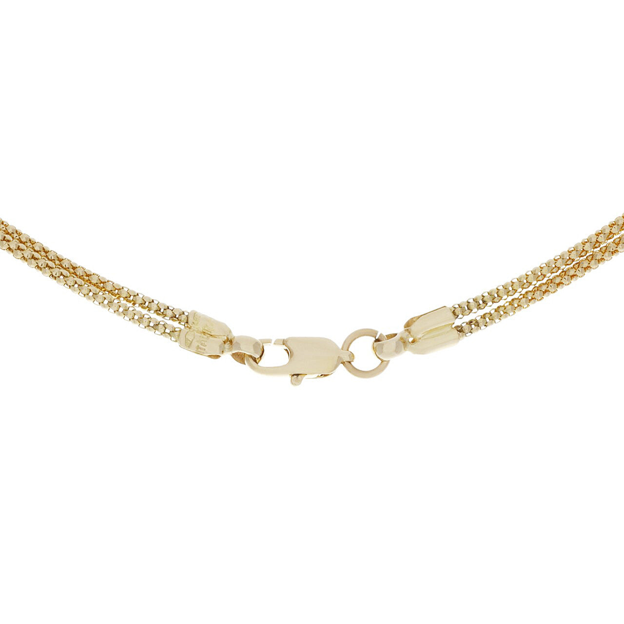 Exclusive 18K Gold Sapphire Diamond Lariat Necklace — Back View