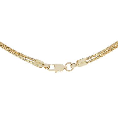 Exclusive 18K Gold Sapphire Diamond Lariat Necklace — Back View