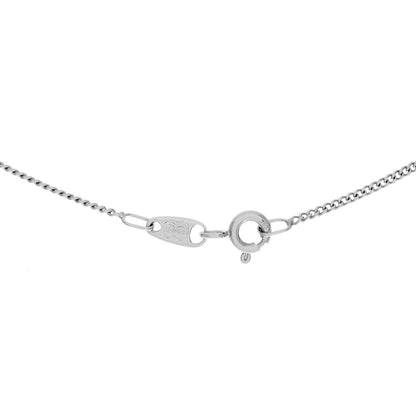 Exclusive 18K White Gold Diamond Pink Sapphire Pendant Necklace — Back View