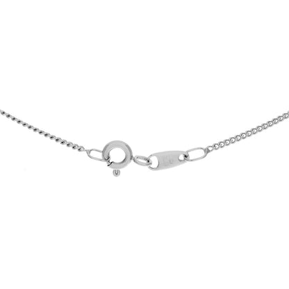 Exclusive 18K White Gold Diamond Pink Sapphire Pendant Necklace — Top View