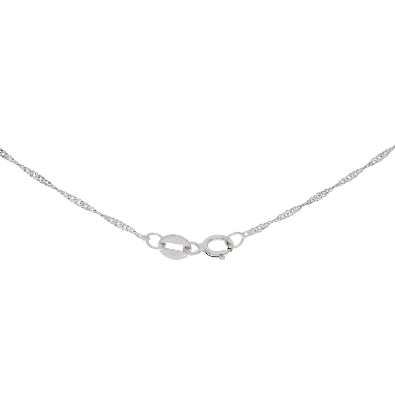 Exclusive 18K White Gold Diamond Ruby Pendant Necklace — Side View