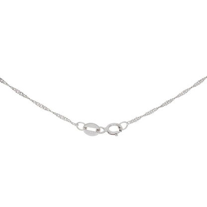 Exclusive 18K White Gold Diamond Ruby Pendant Necklace — Side View