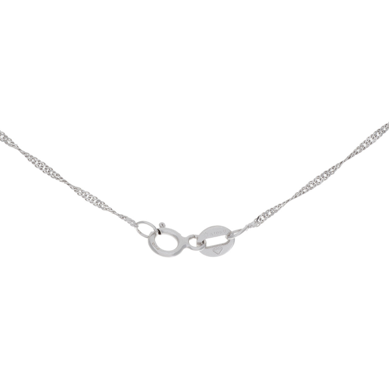 Exclusive 18K White Gold Diamond Ruby Pendant Necklace — Back View
