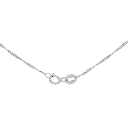 Exclusive 18K White Gold Diamond Ruby Pendant Necklace — Back View