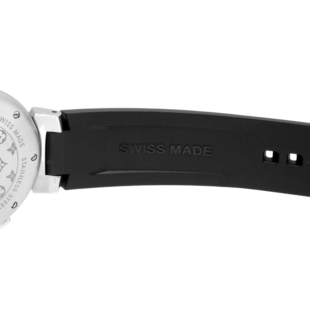 Exclusive Louis Vuitton Tambour Lovely Cup Quartz Chronograph Q132G — Back View