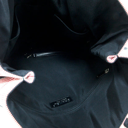 Exclusive Chanel Grey Quilted Grosgrain Denim Drawstring Tote — Alternate View 7