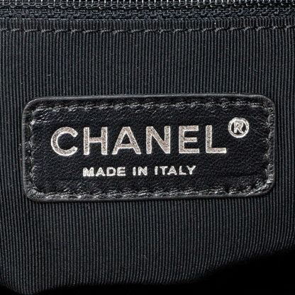 Exclusive Chanel Grey Quilted Grosgrain Denim Drawstring Tote — Alternate View 11
