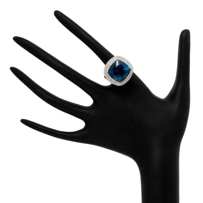 Exclusive Zorab 18K Rose Gold Fantasia Topaz Sapphire Diamond Ring — 6.25 — Top View