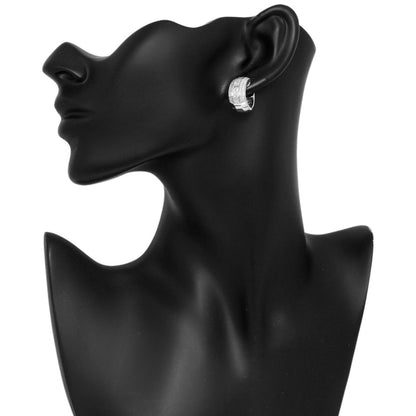 Exclusive 18K White Gold 2.06 Carat Diamond Earrings — Back View