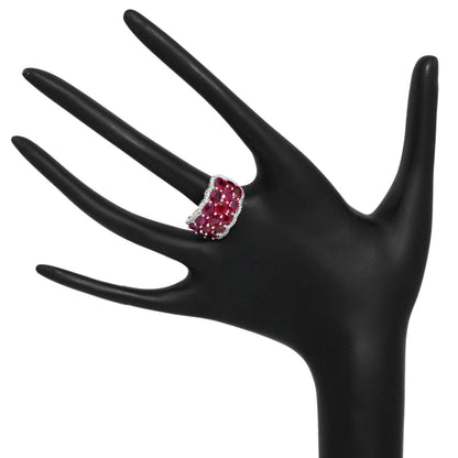 Exclusive 14K White Gold 7.20 Carat Ruby & Diamond Ring — Back View