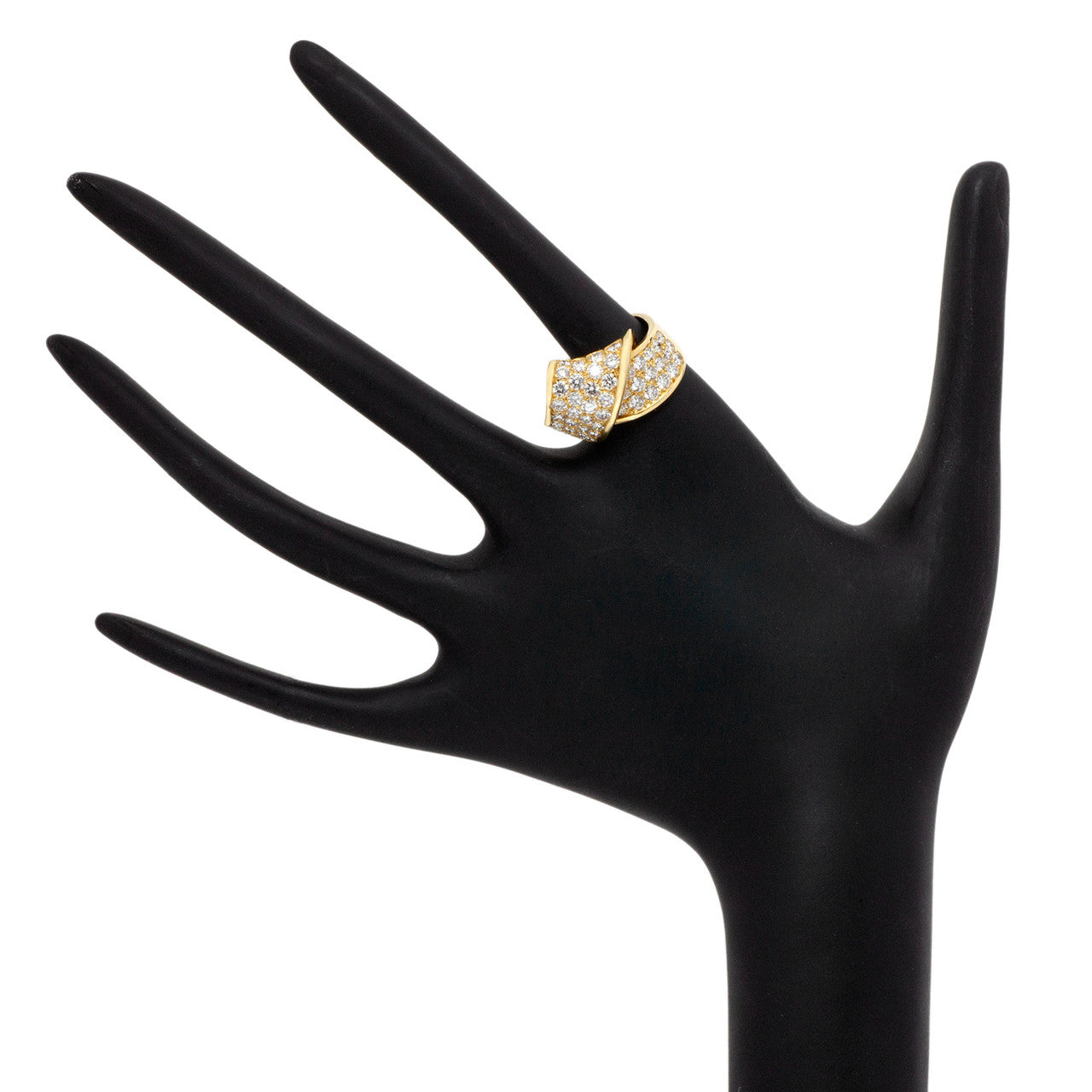 Exclusive 18K Gold 2.65 Carat Pave Diamond Ring — Top View