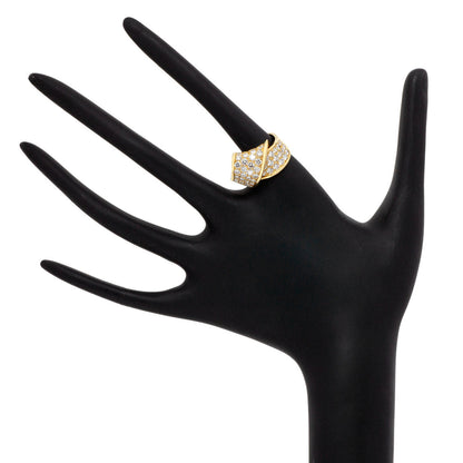 Exclusive 18K Gold 2.65 Carat Pave Diamond Ring — Top View