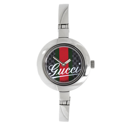 Exclusive Gucci 105 Stainless Steel Bangle Ladies Watch — Front View