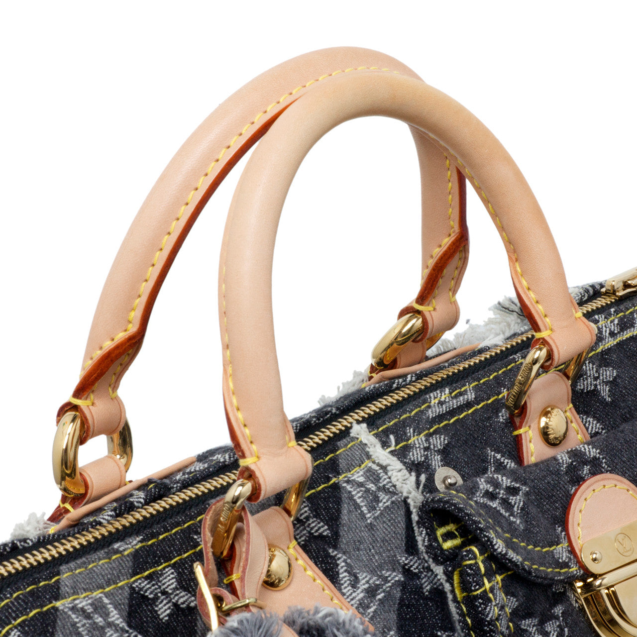 Exclusive Louis Vuitton Denim Patchwork Speedy 30 — Back View