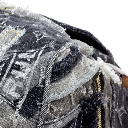 Exclusive Louis Vuitton Denim Patchwork Speedy 30 — Lifestyle View