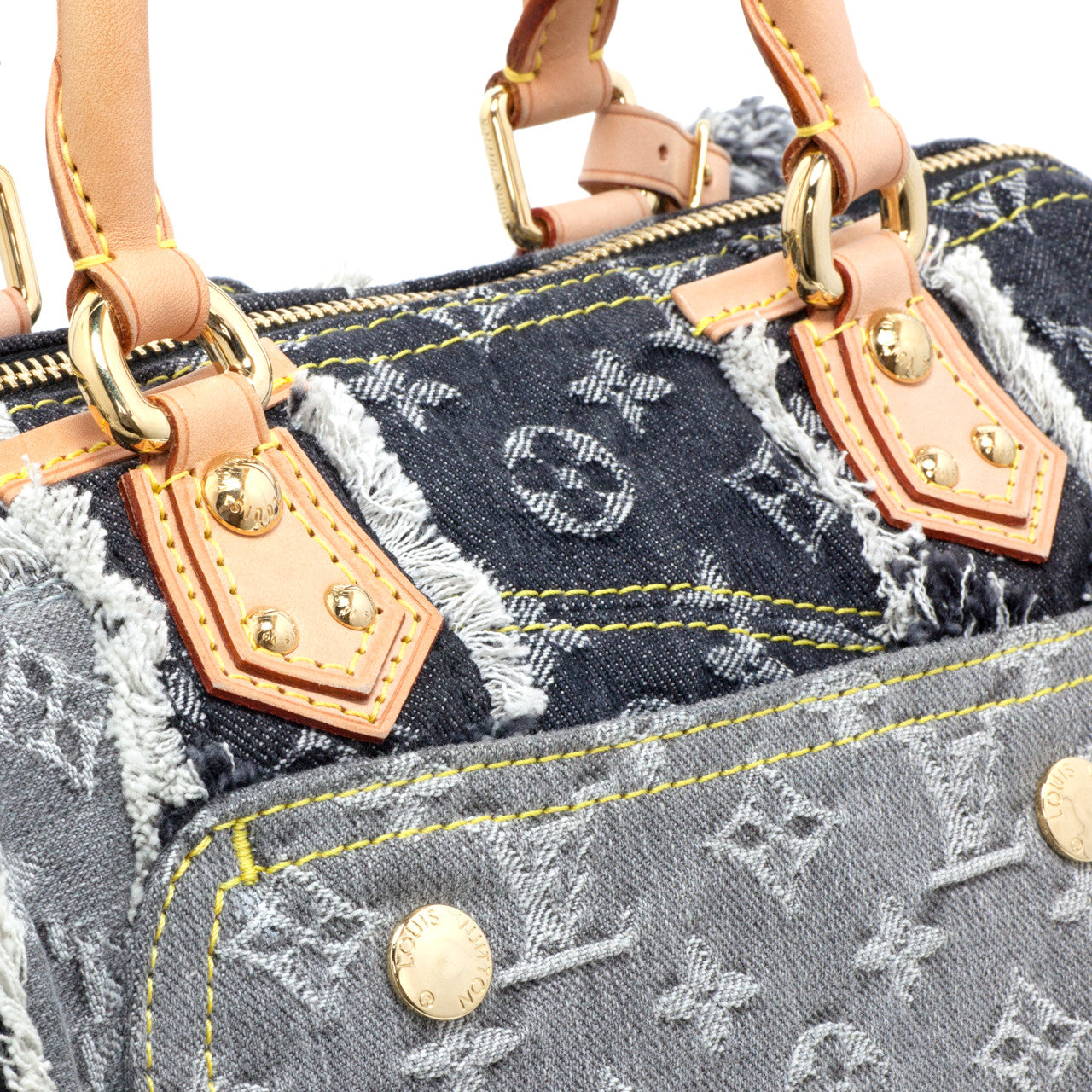 Exclusive Louis Vuitton Denim Patchwork Speedy 30 — Alternate View 9
