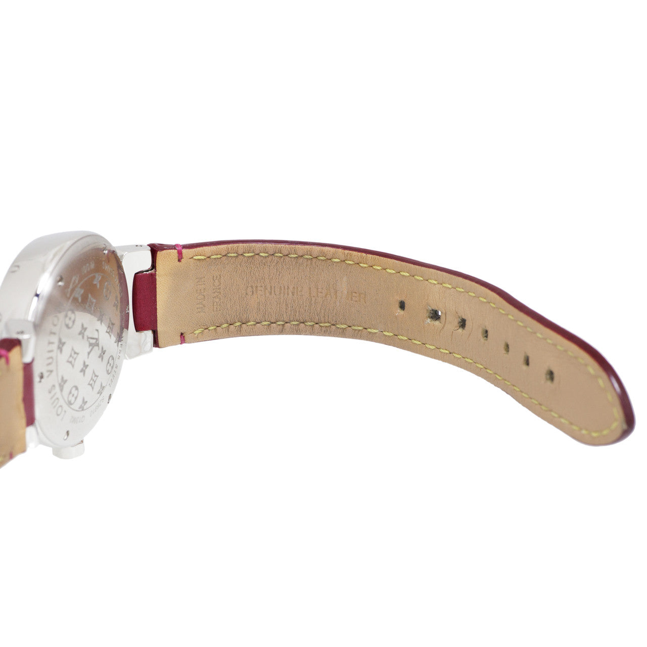Exclusive Louis Vuitton Stainless Steel & Diamond Tambour Attraction Ladies Watch — Top View