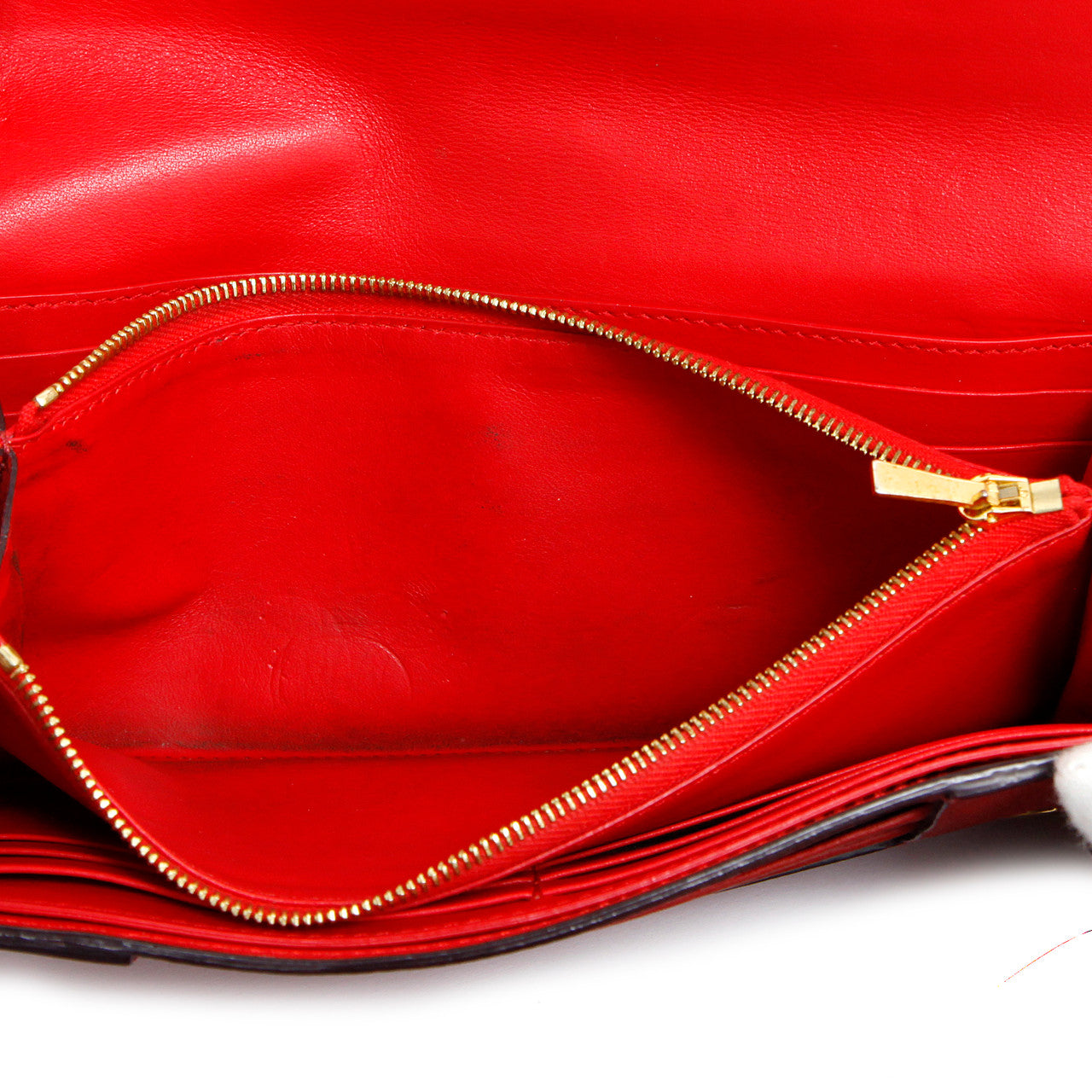 Exclusive Celine Red Drummed Calfskin Large Multifunction Flap Wallet — Alternate View 13